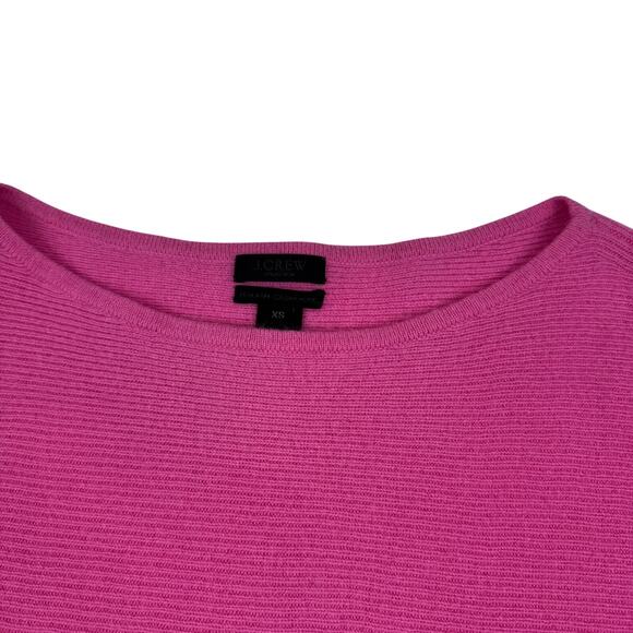 J. Crew 100% Italian Cashmere Ribbed Boatneck Pullover Sweater Women's Size XS - Picture 2 of 8